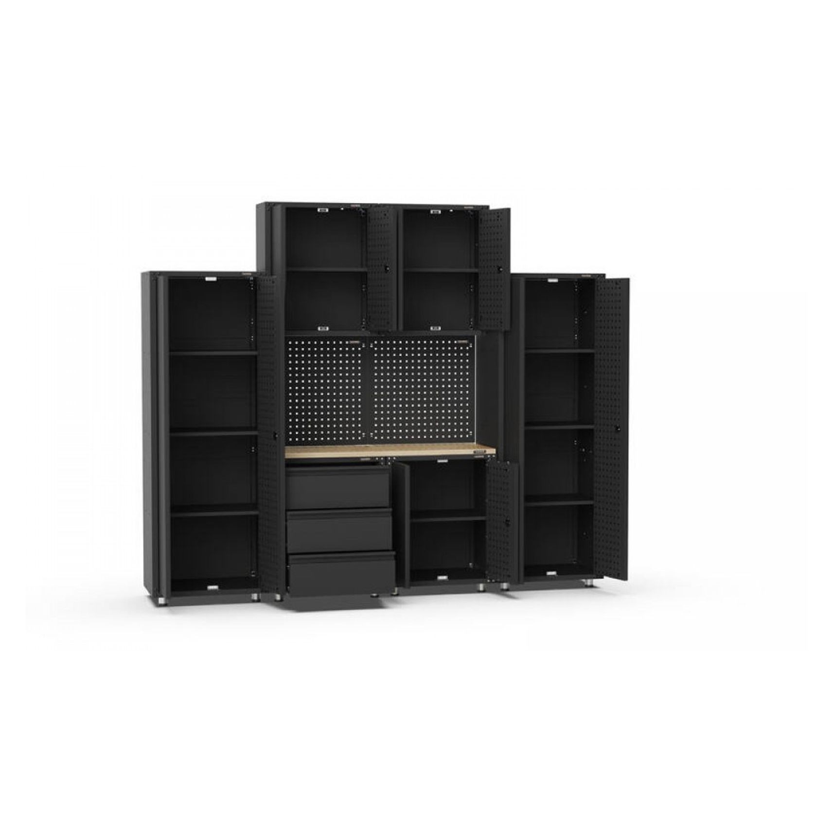 Black Workshop Garage Storage Cabinet Set | GS-D9B gallery detail image