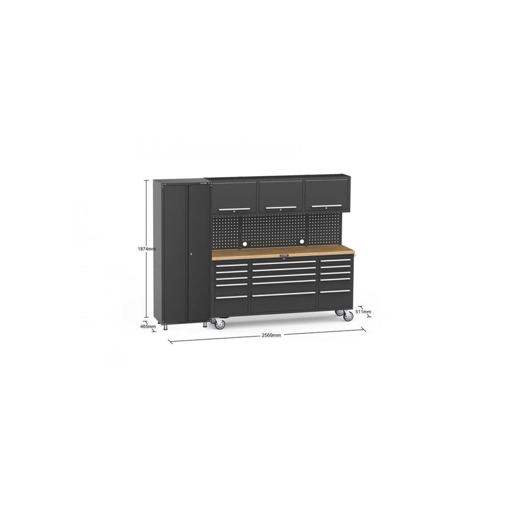 Black Workshop Garage Storage Cabinet Set | GS-P6A gallery detail image