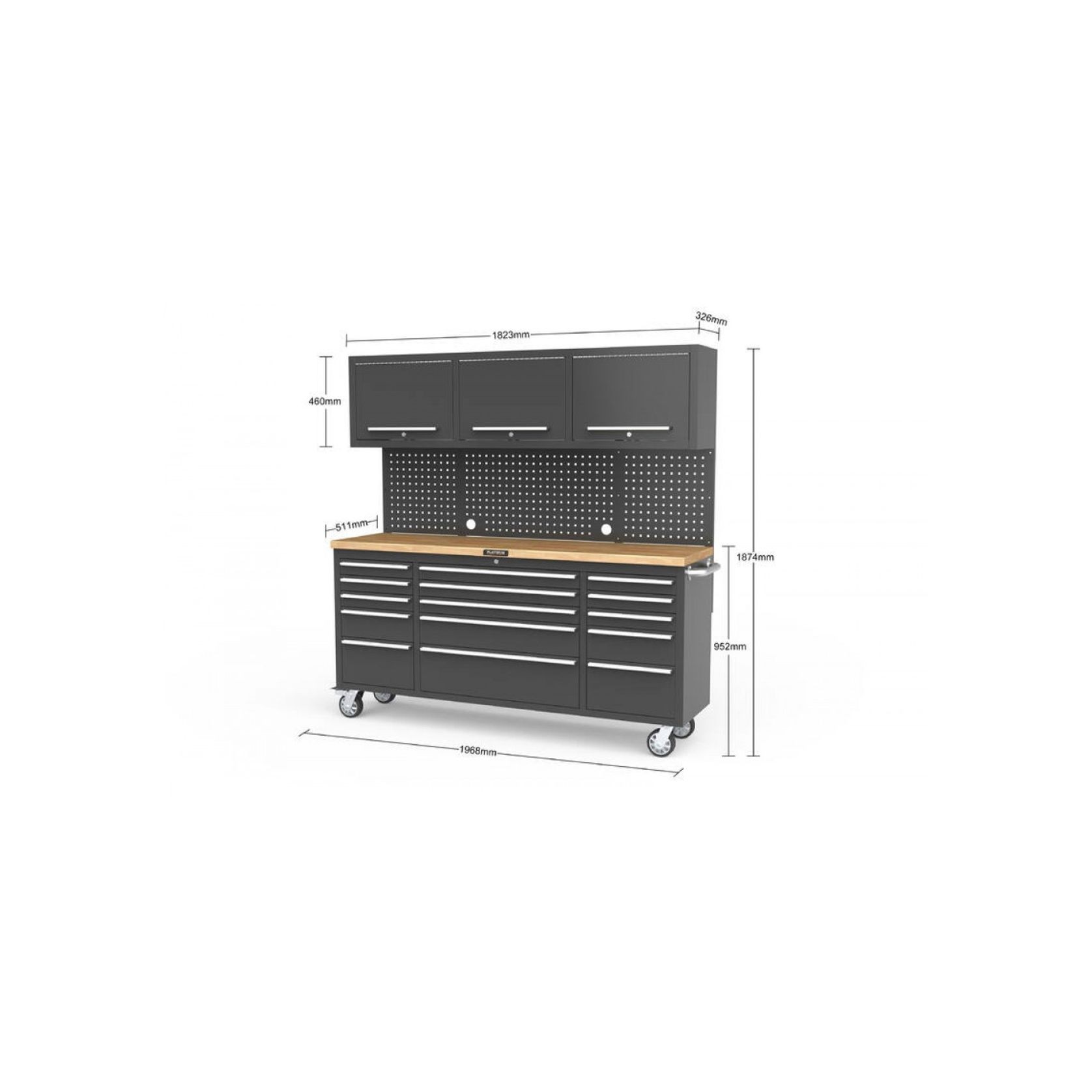 Black Workshop Garage Storage Cabinet Set | GS-P6B gallery detail image