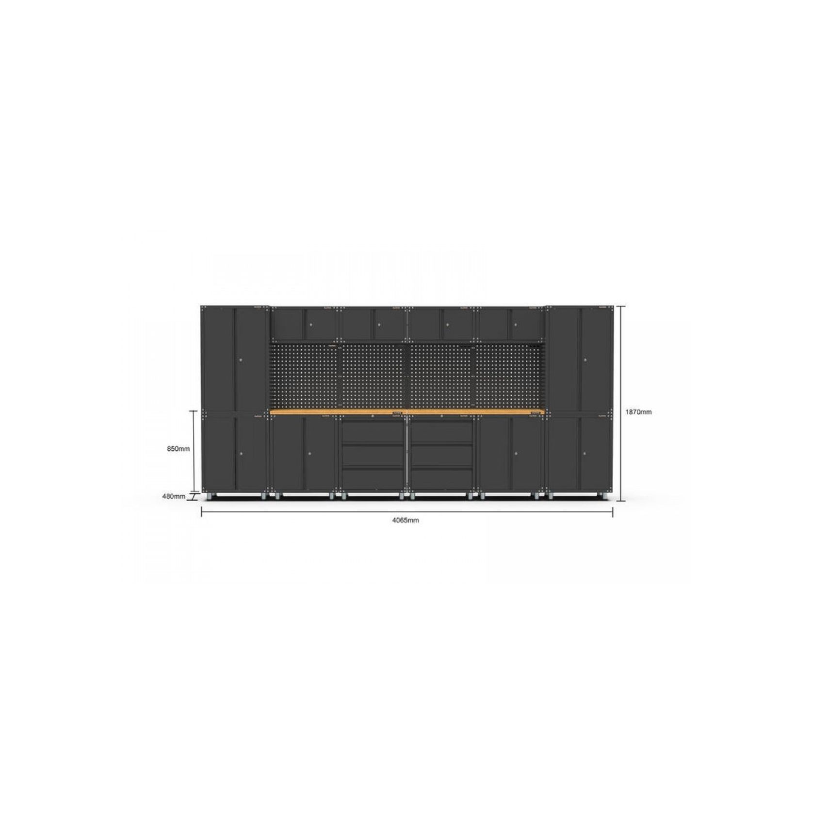 Black Workshop Garage Storage Cabinet Set | GS-D18 gallery detail image