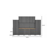 Black Workshop Garage Storage Cabinet Set | GS-D12C gallery detail image