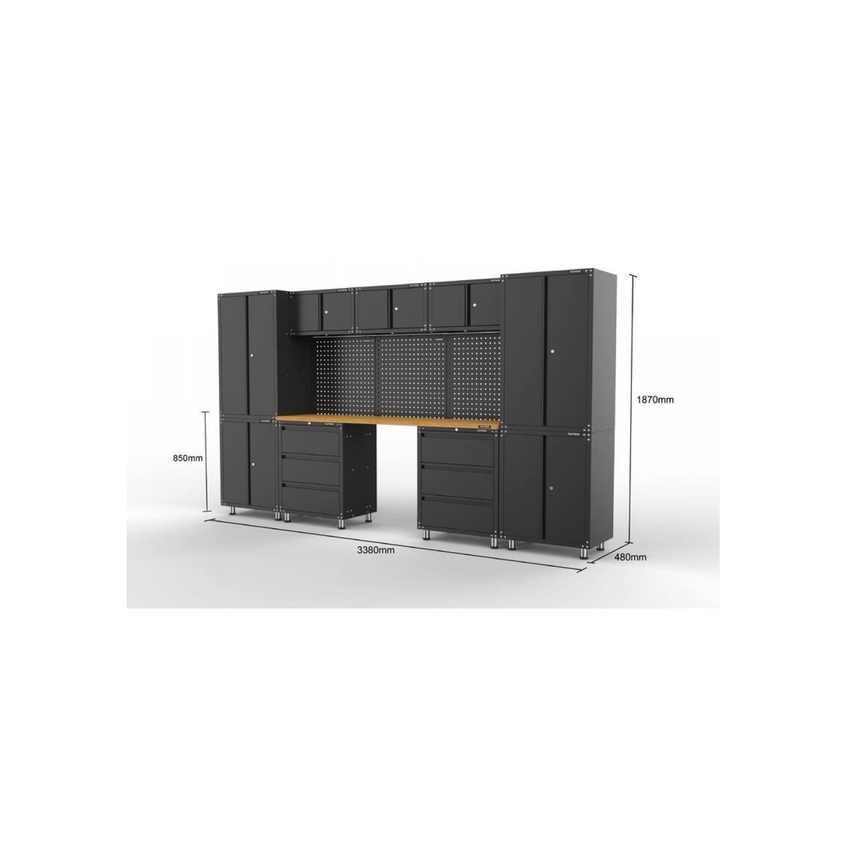 Black Workshop Garage Storage Cabinet Set | GS-D13 gallery detail image