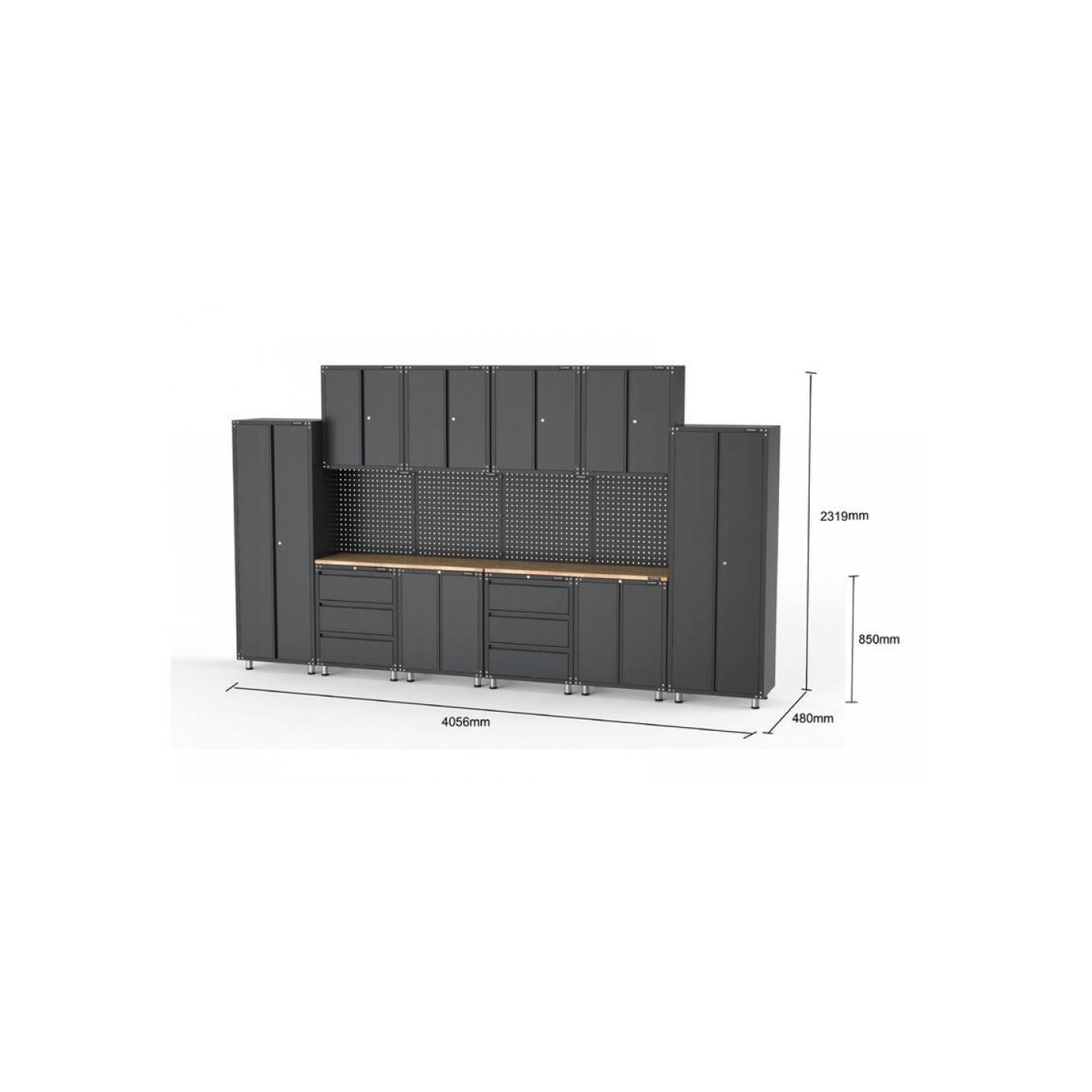 Black Workshop Garage Storage Cabinet Set | GS-D16 gallery detail image