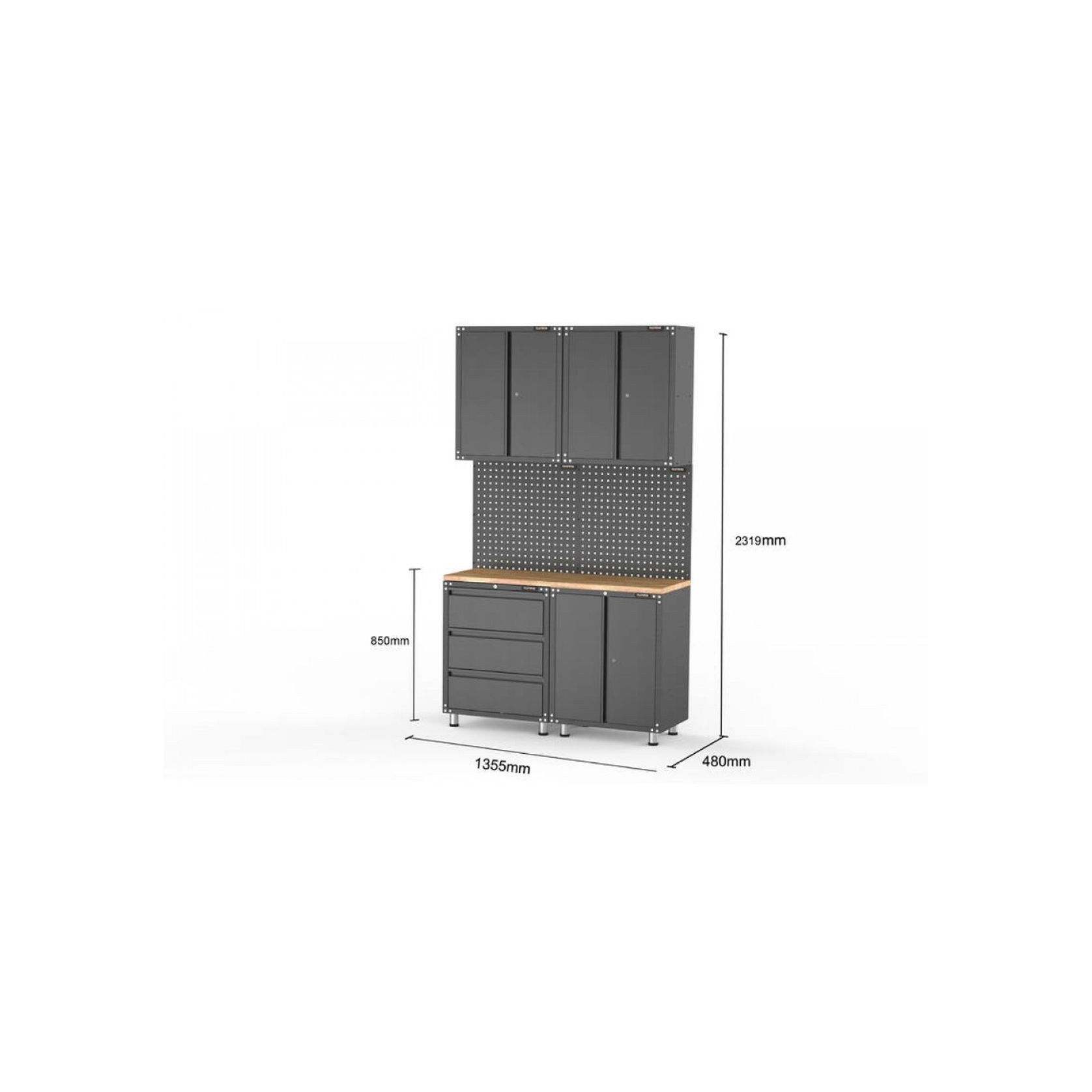 Black Workshop Garage Storage Cabinet Set | GS-D7 gallery detail image