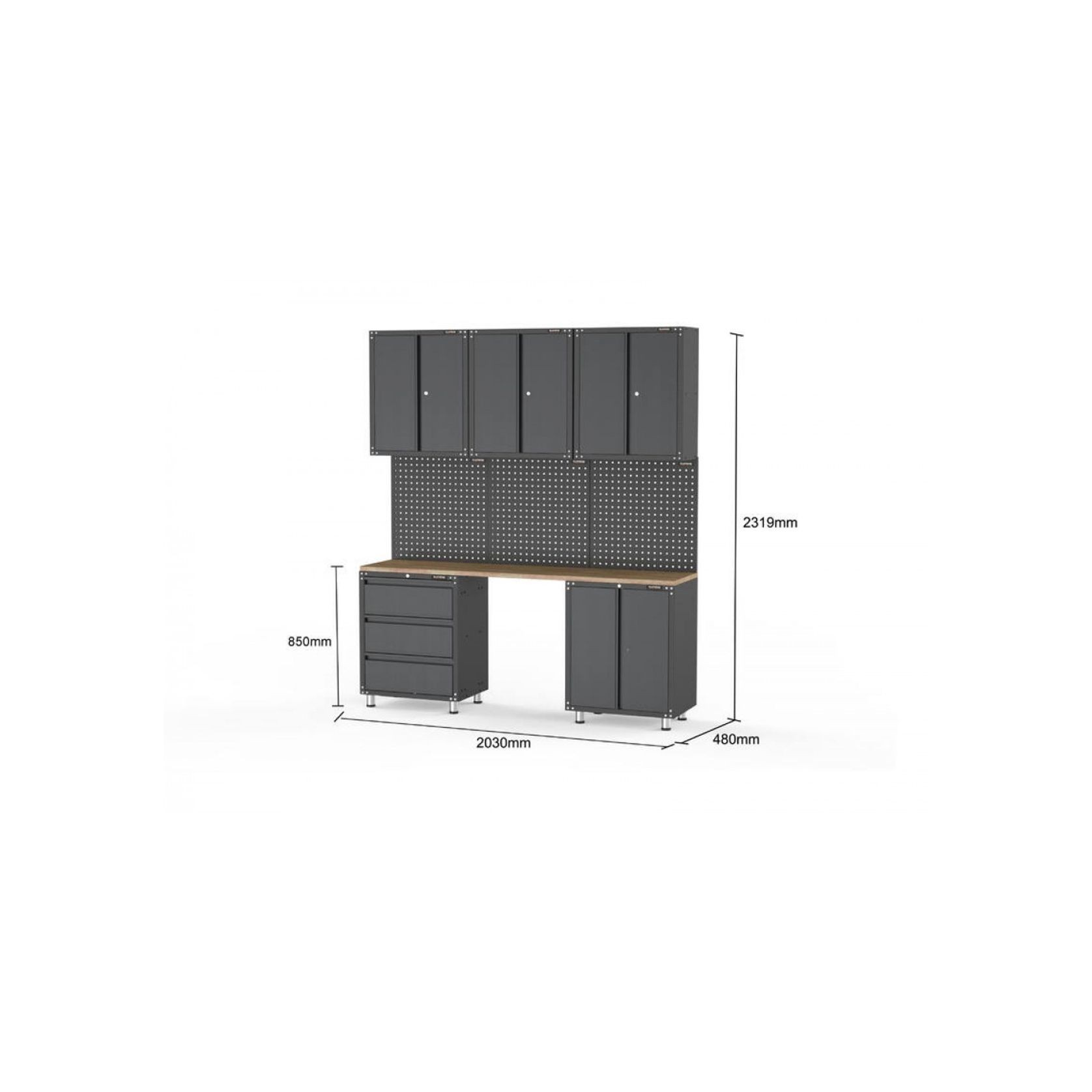 Black Workshop Garage Storage Cabinet Set | GS-D9 gallery detail image