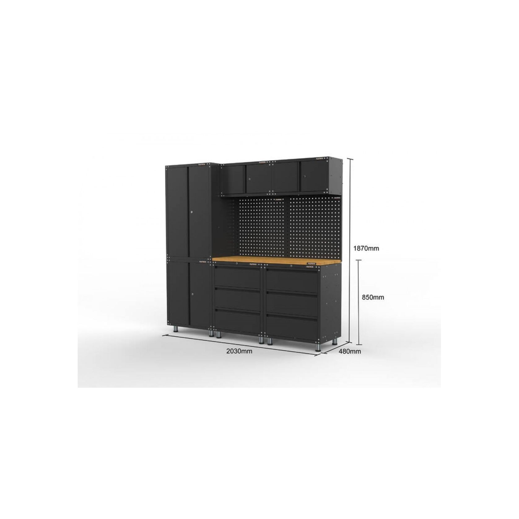 Black Workshop Garage Storage Cabinet Set | GS-D9C gallery detail image