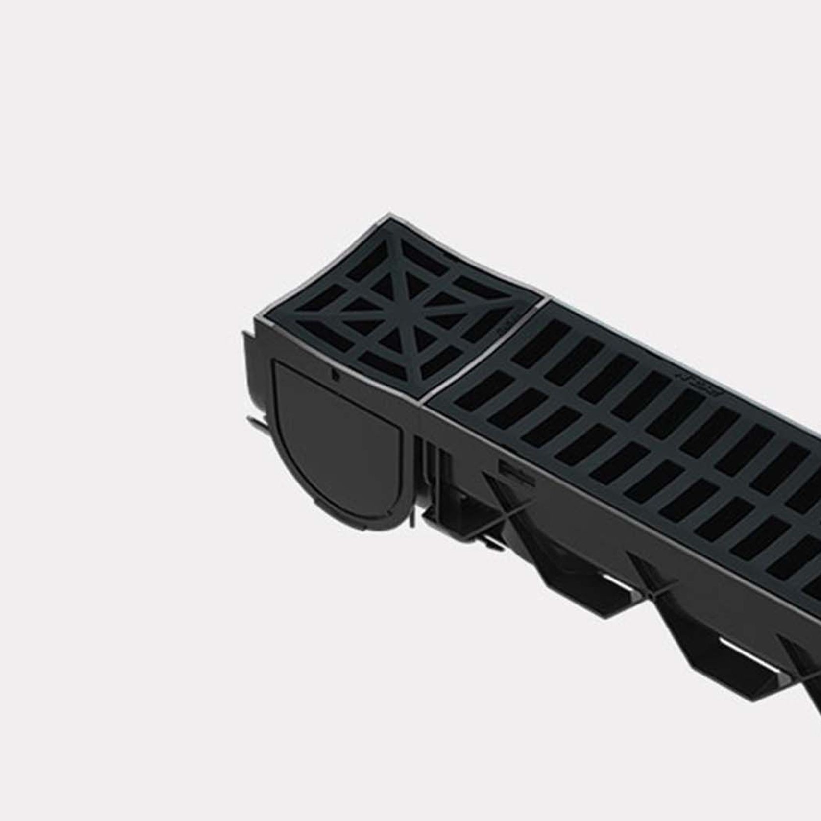 Storm Drain™ – 4 Way Connector with Black Plastic Grate gallery detail image