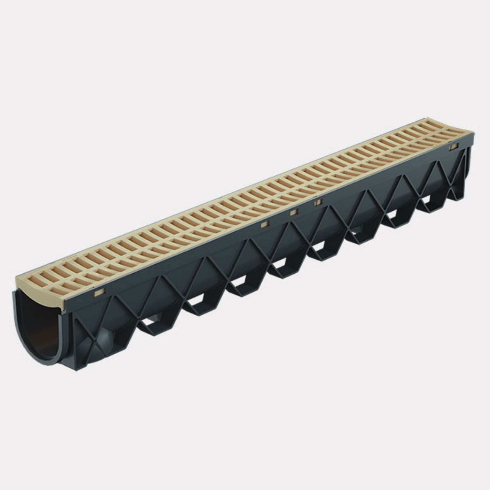 Storm Drain™ – 1m complete with Sandstone Plastic Grate gallery detail image