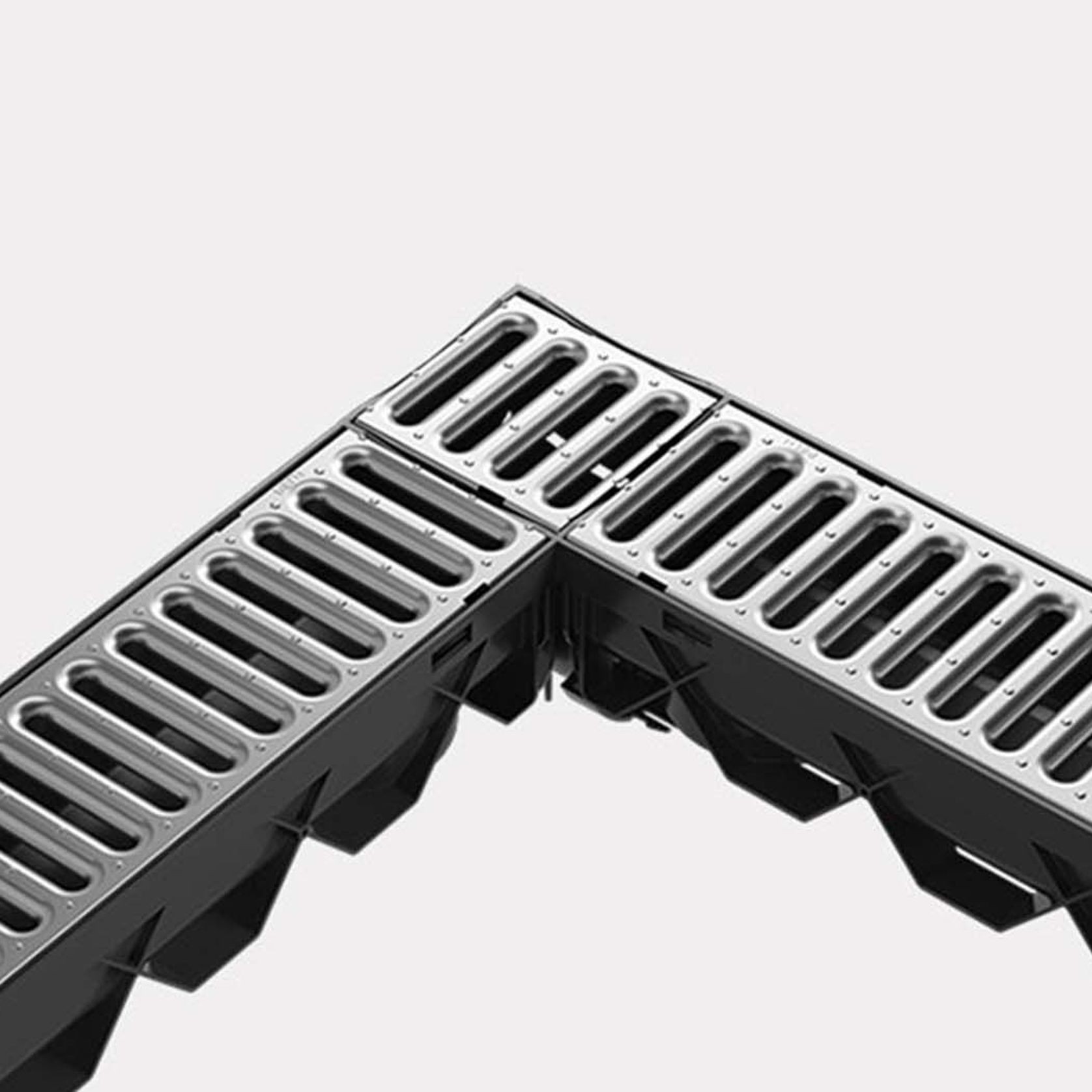 Storm Drain™ 4 Way Connector with Stainless Steel Grate gallery detail image