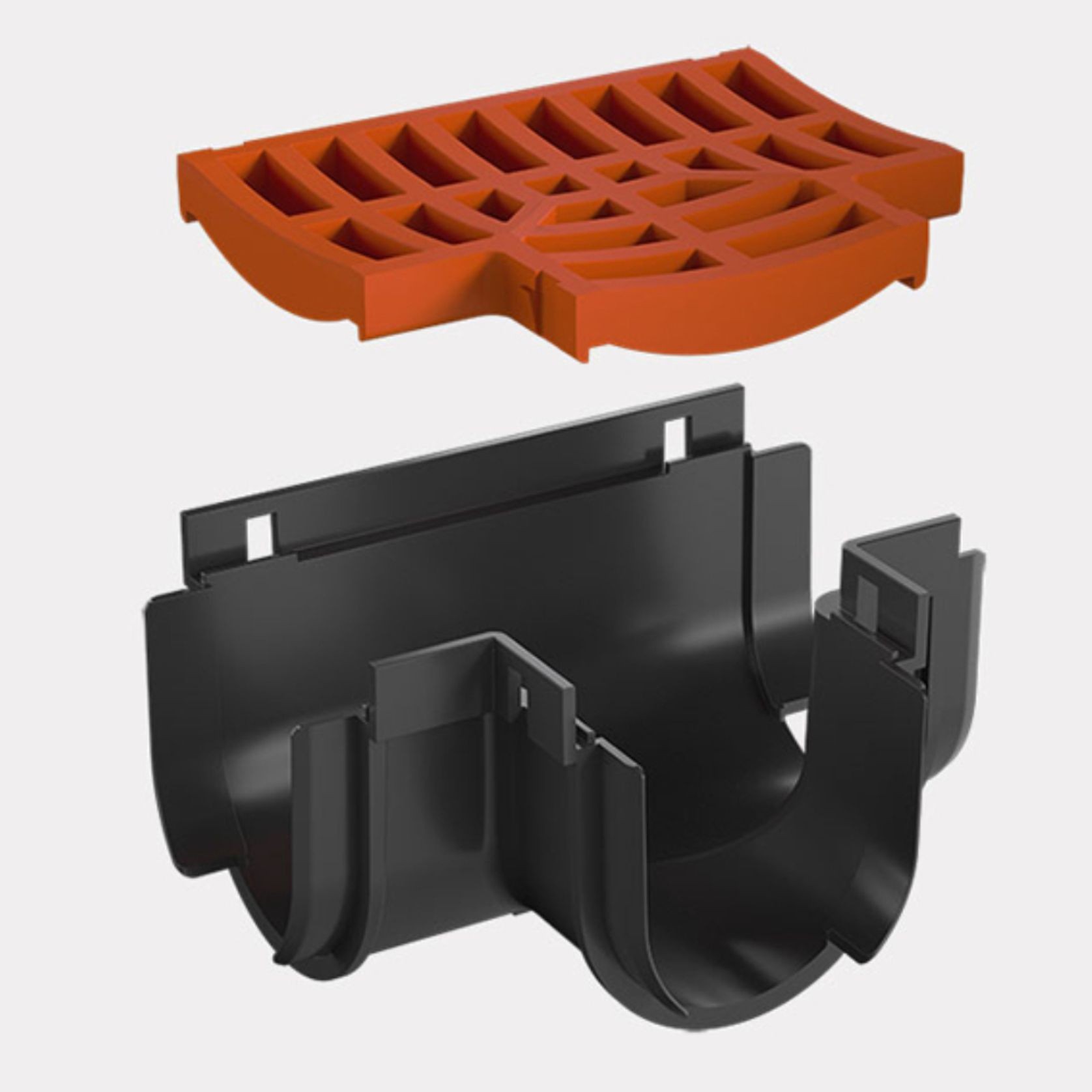 Storm Drain™ – Tee Piece with Terracotta Plastic Grate gallery detail image