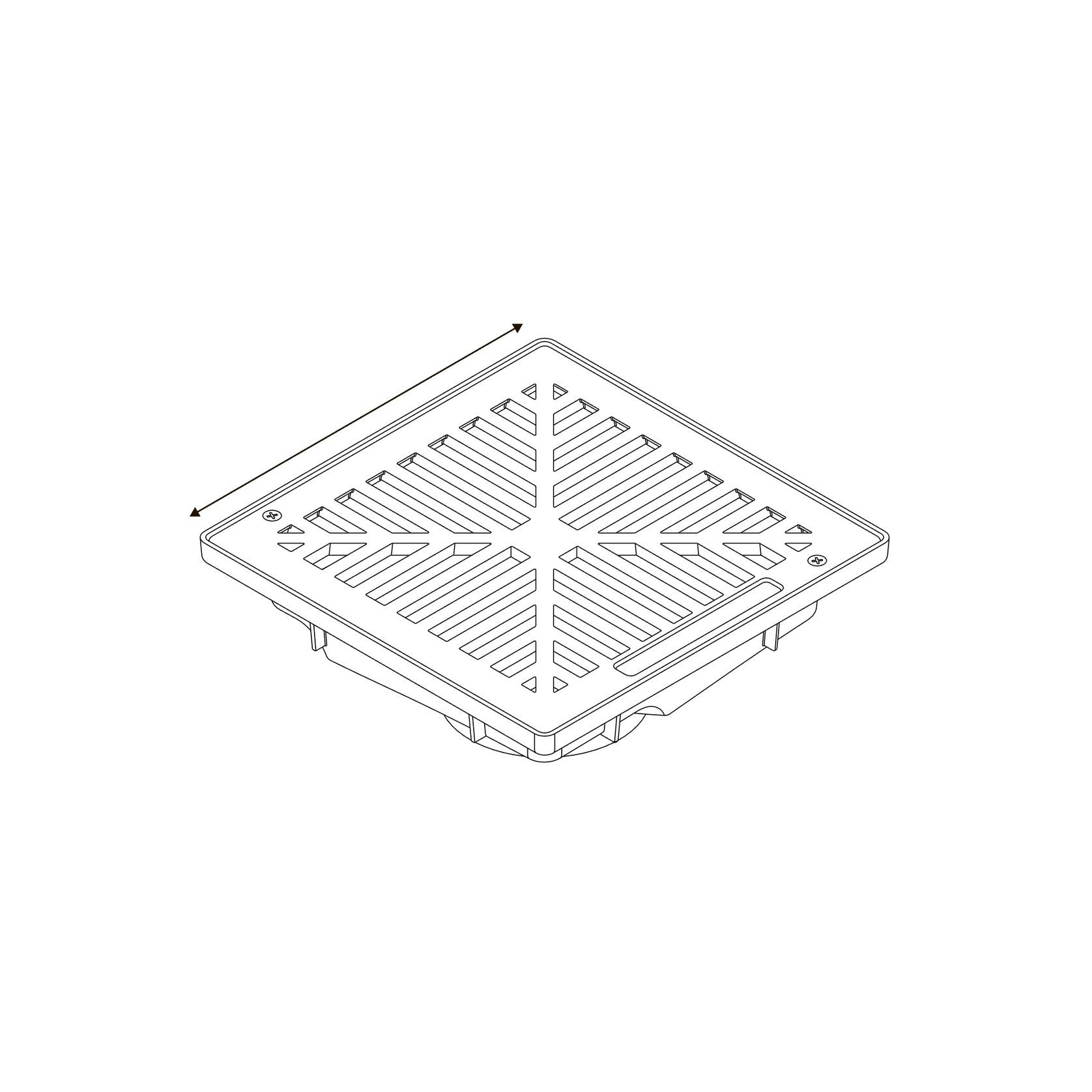 Uni-Pit Vortex 200 with Flat Plain Aluminium Grate | ArchiPro AU