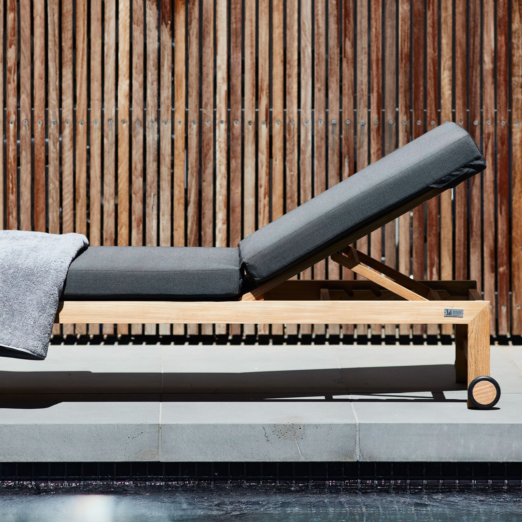 Albany Teak Sunlounger gallery detail image