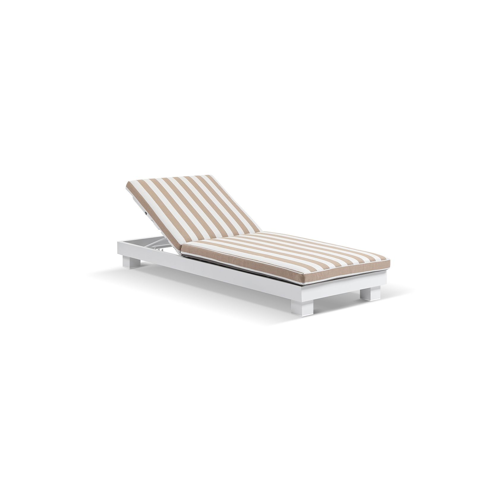 Santorini Aluminium Sun Lounge with Sunbrella® cushion gallery detail image