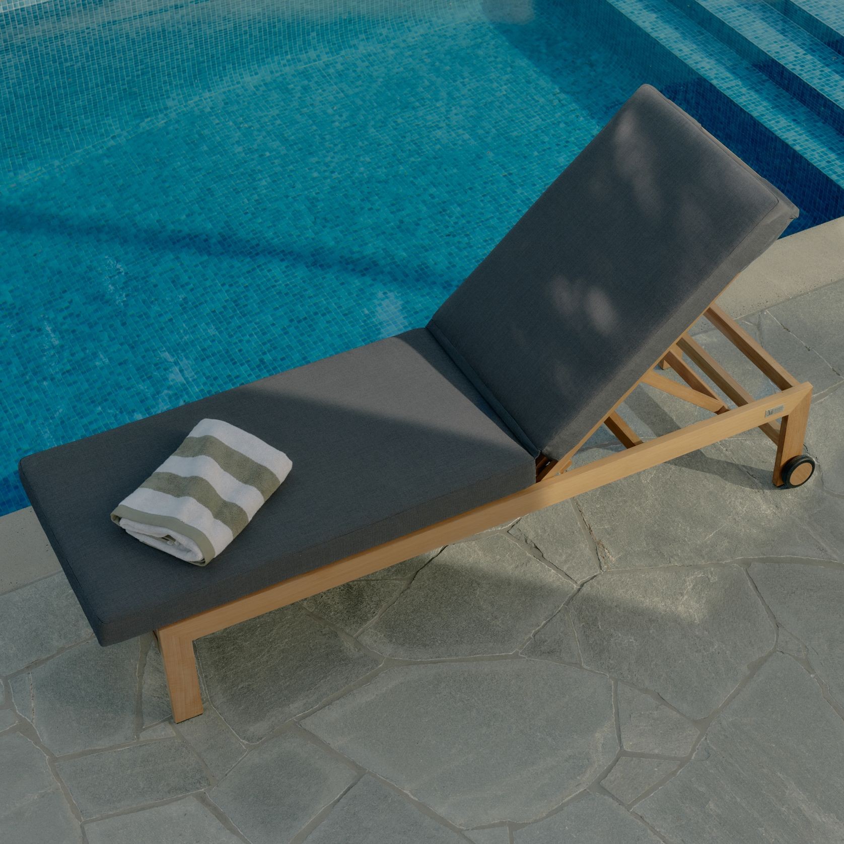 Albany Teak Sunlounger gallery detail image