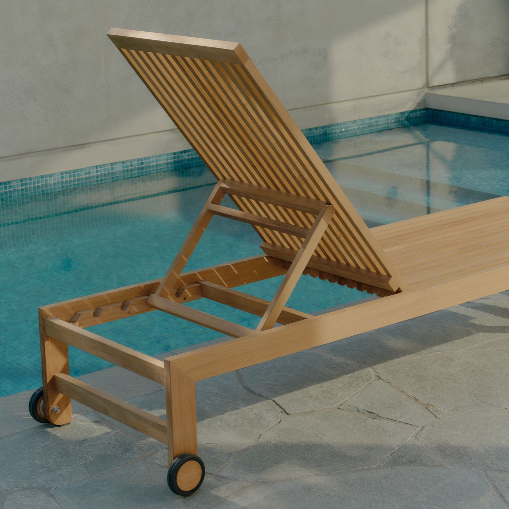 Albany Teak Sunlounger gallery detail image