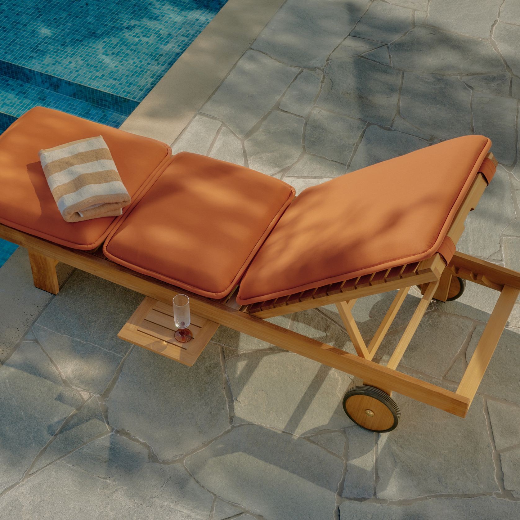 Somers Teak Sunlounger gallery detail image