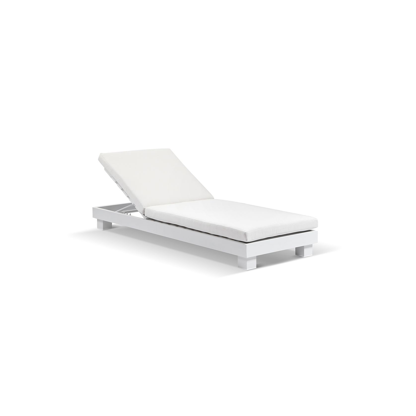 Santorini Aluminium Sun Lounge with Sunbrella® cushion gallery detail image