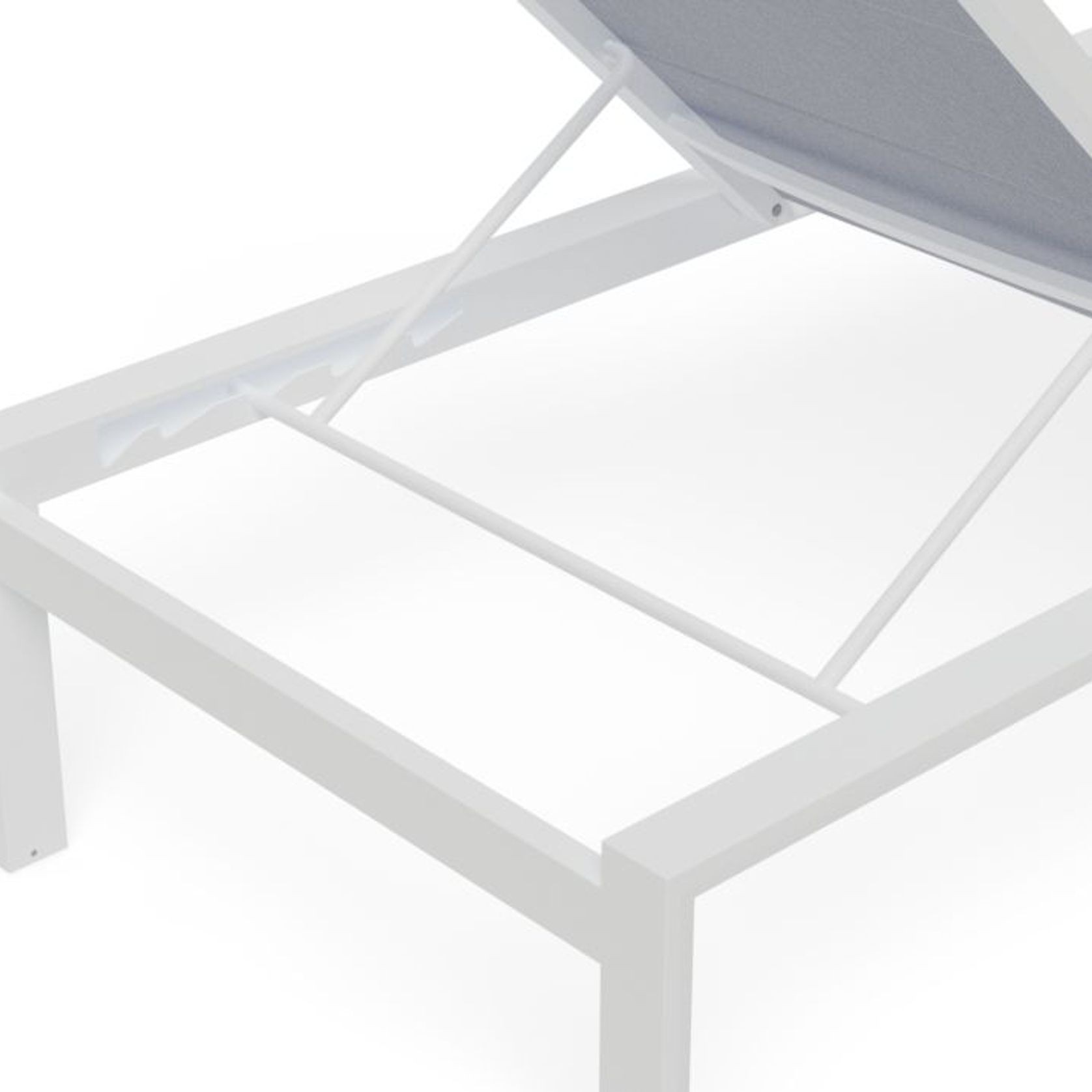 Alvor Sun Lounge - White - Light Grey Mesh gallery detail image