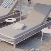 Siano Sun Lounge - Outdoor - White - Light Grey Cushion gallery detail image