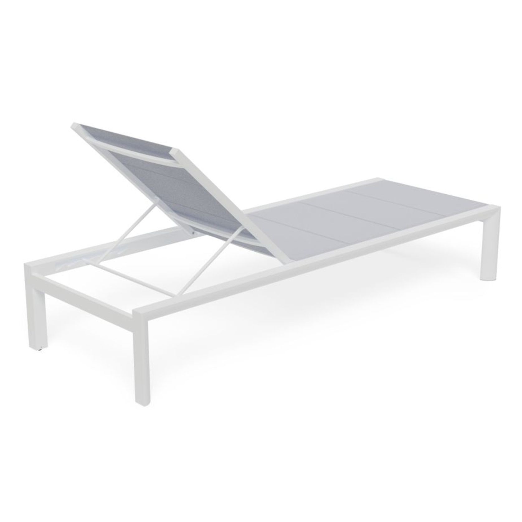 Alvor Sun Lounge - White - Light Grey Mesh gallery detail image