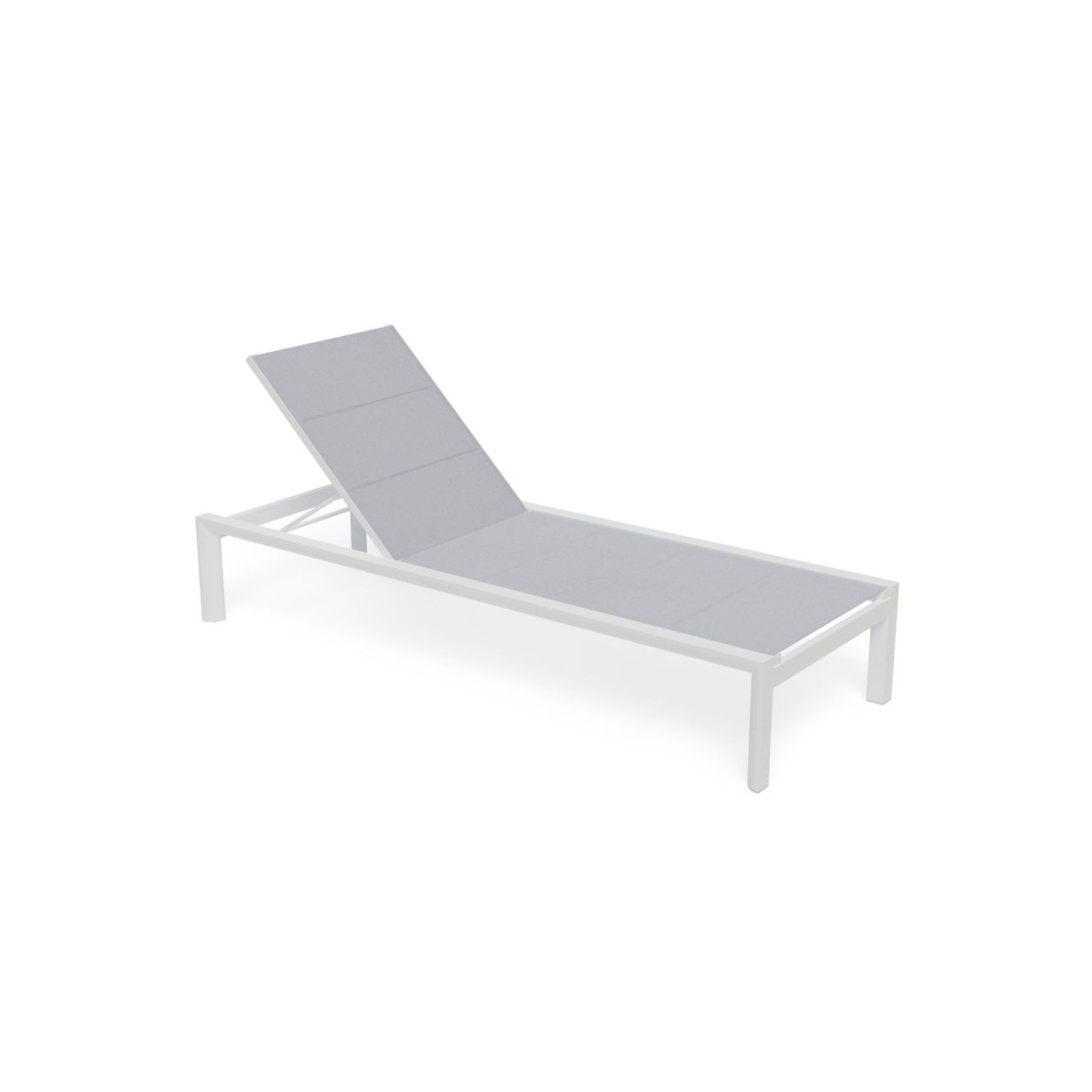 Alvor Sun Lounge - White - Light Grey Mesh gallery detail image