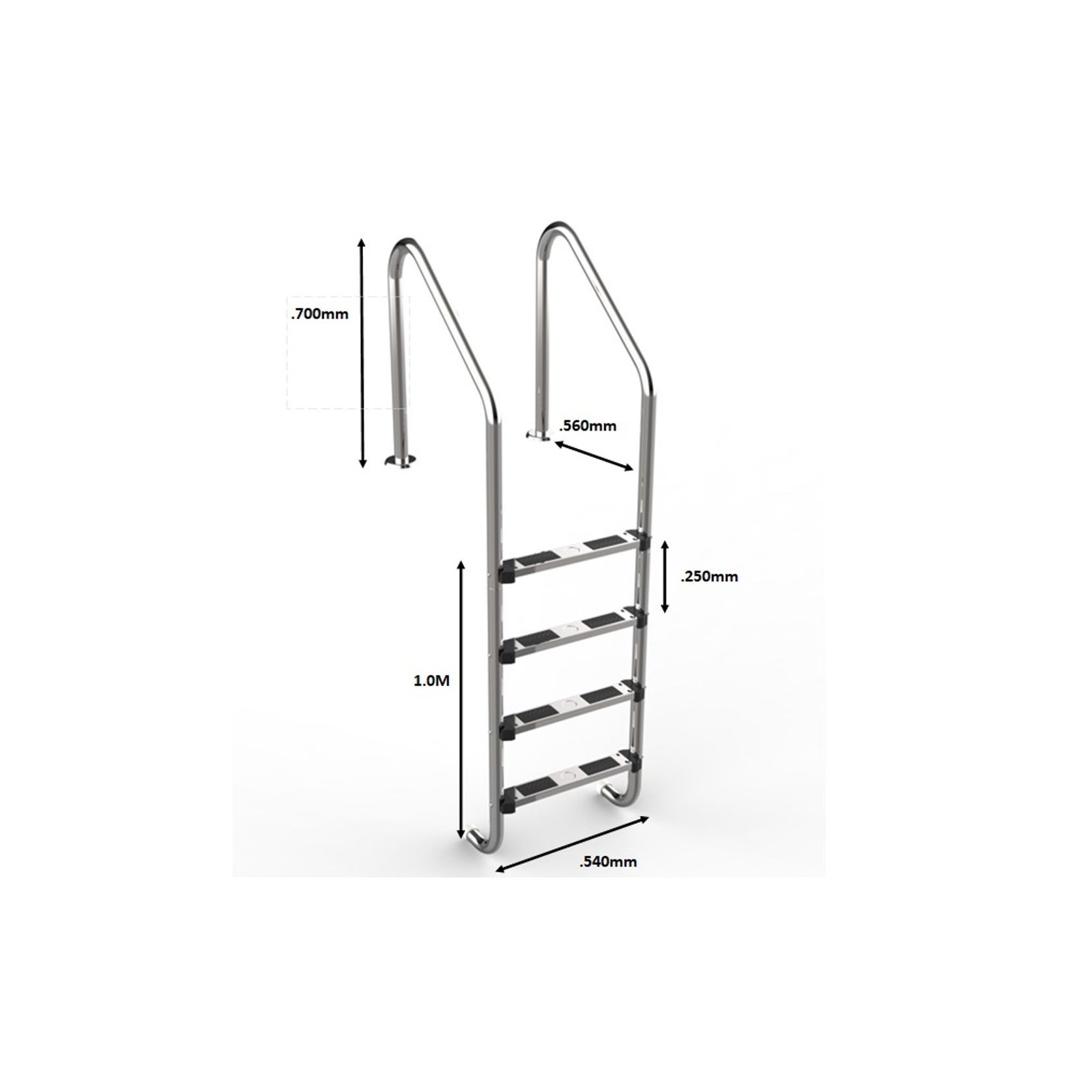 Pool Deck Ladder Stainless Steel gallery detail image