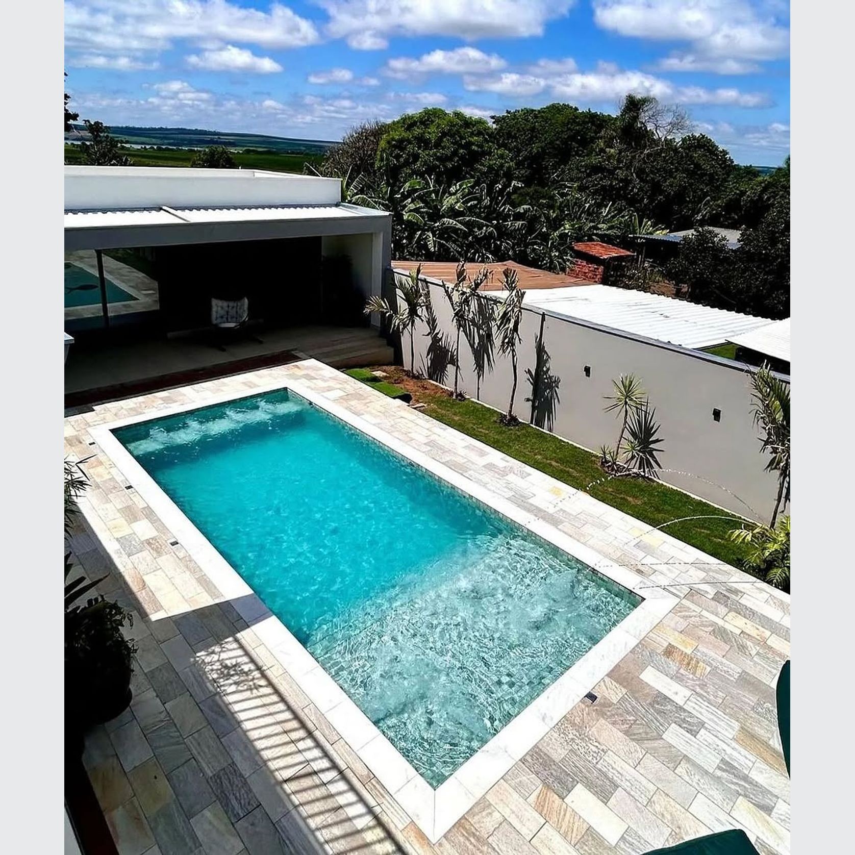 Fes Blue 9.0m x 4.0m Swimming pool with tanning ledge gallery detail image