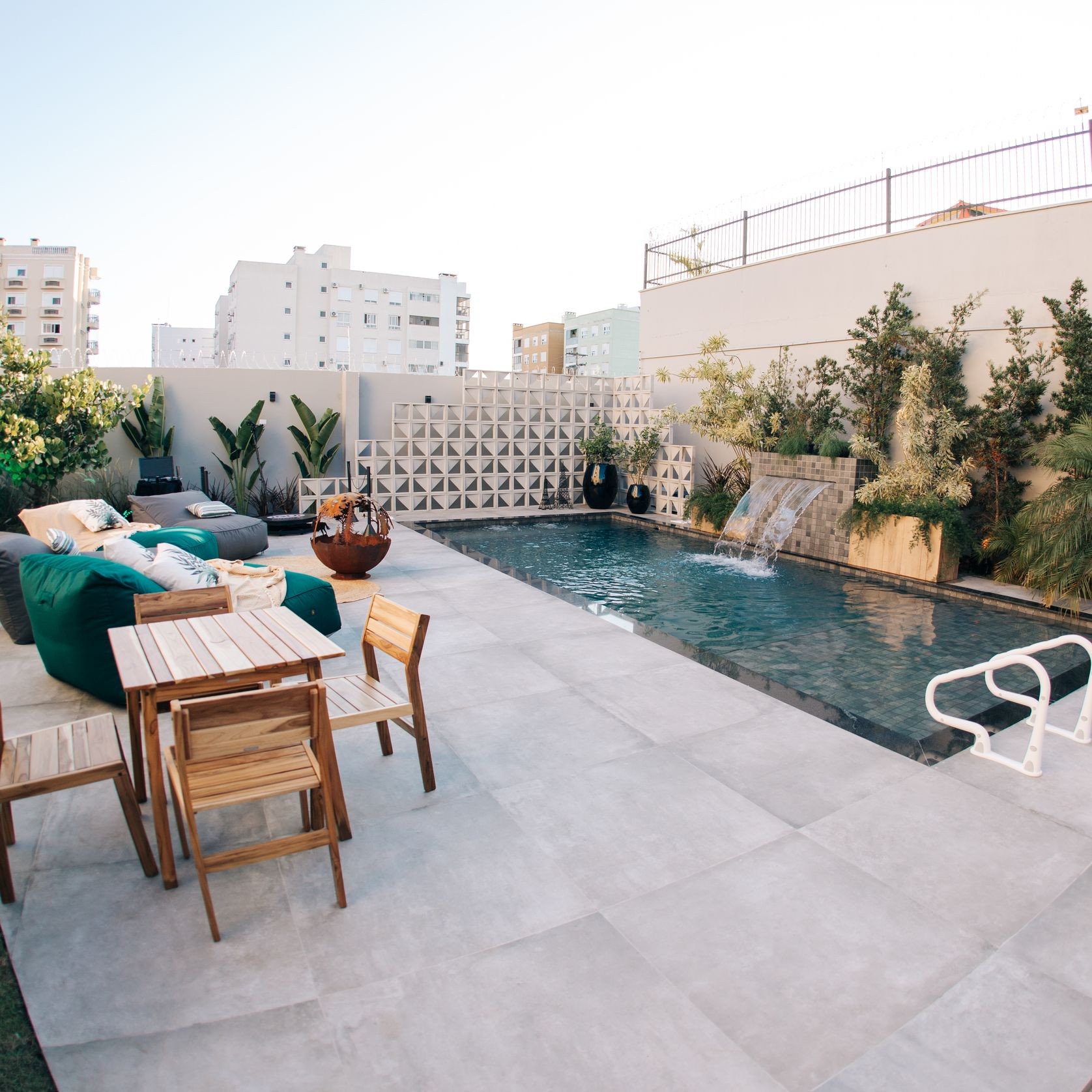 Fes Blue 9.0m x 4.0m Swimming pool with tanning ledge gallery detail image