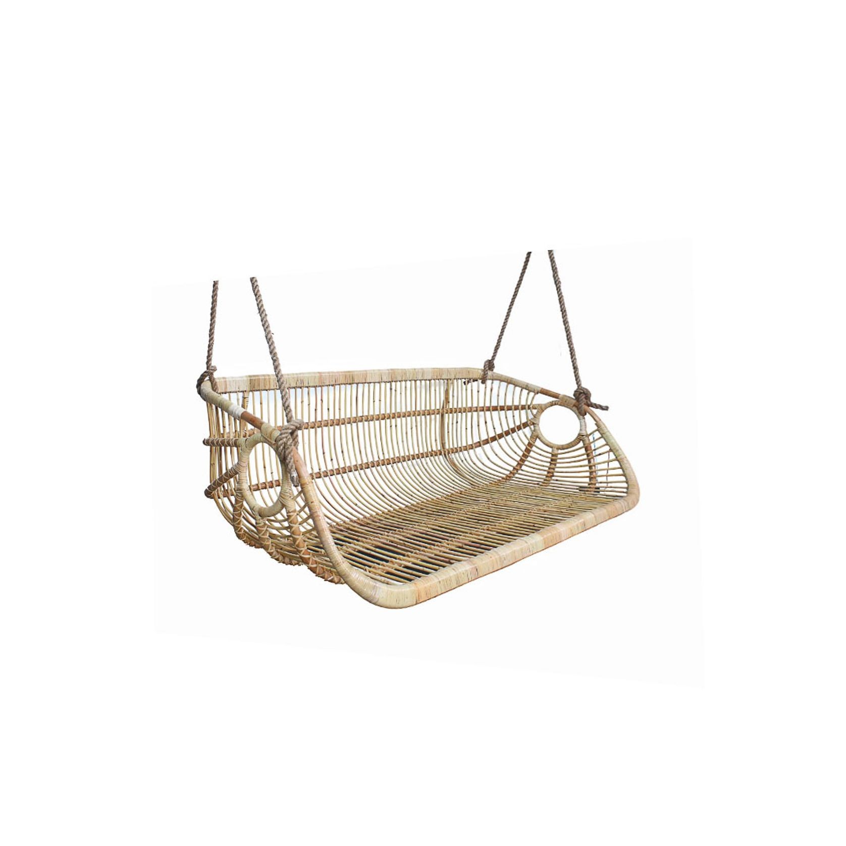 Bari Jumbo Rattan Hanging Chair – Natural gallery detail image