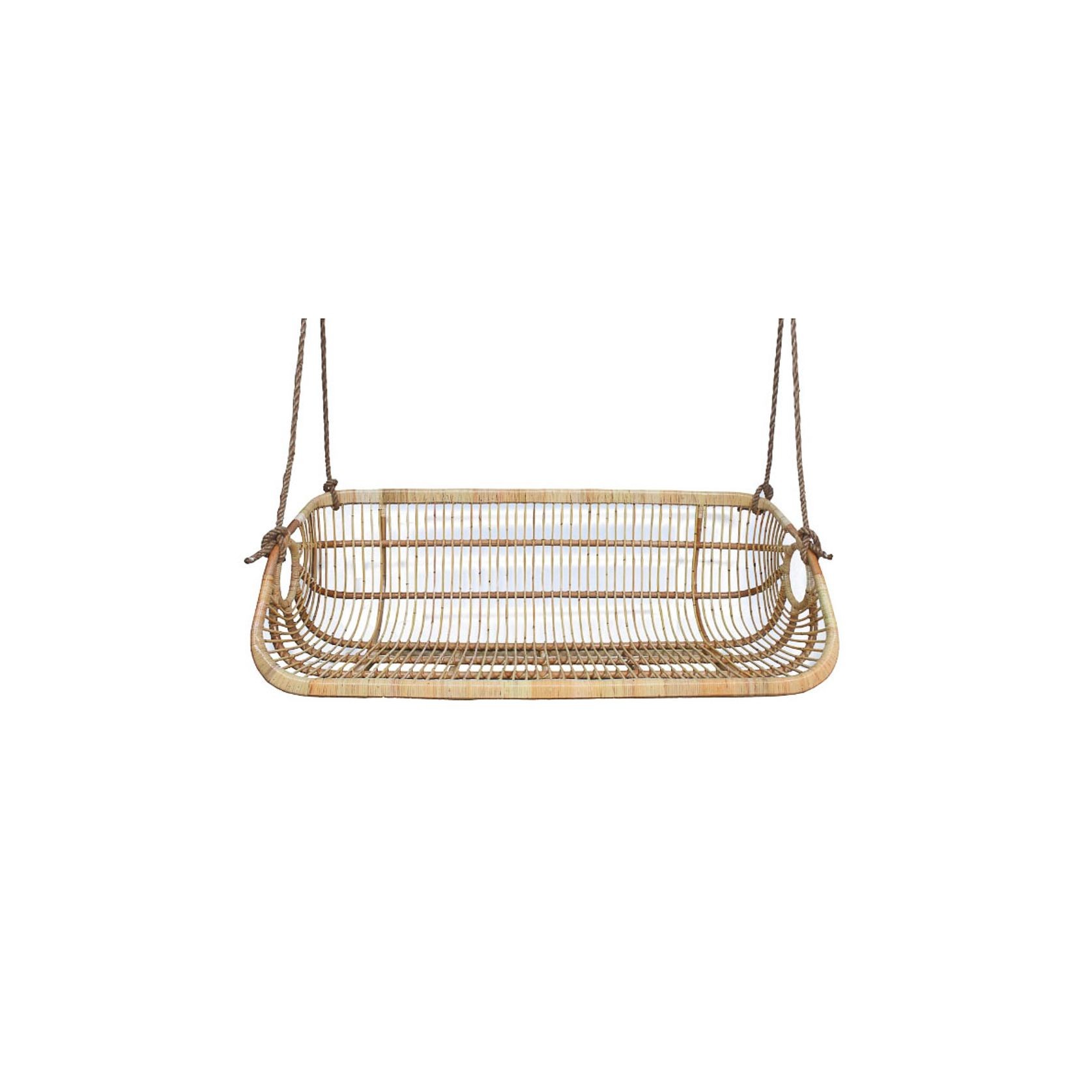 Bari Jumbo Rattan Hanging Chair – Natural gallery detail image