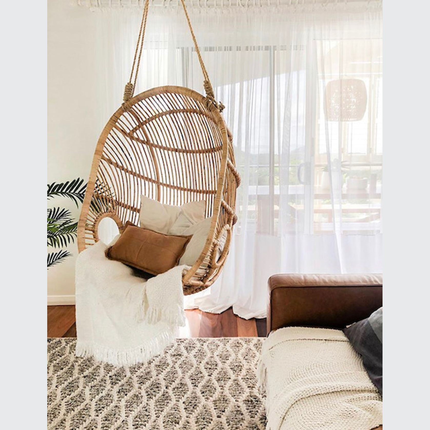 Bari Indoor Single Hanging Chair gallery detail image