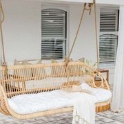 Bari Jumbo Rattan Hanging Chair – Natural gallery detail image
