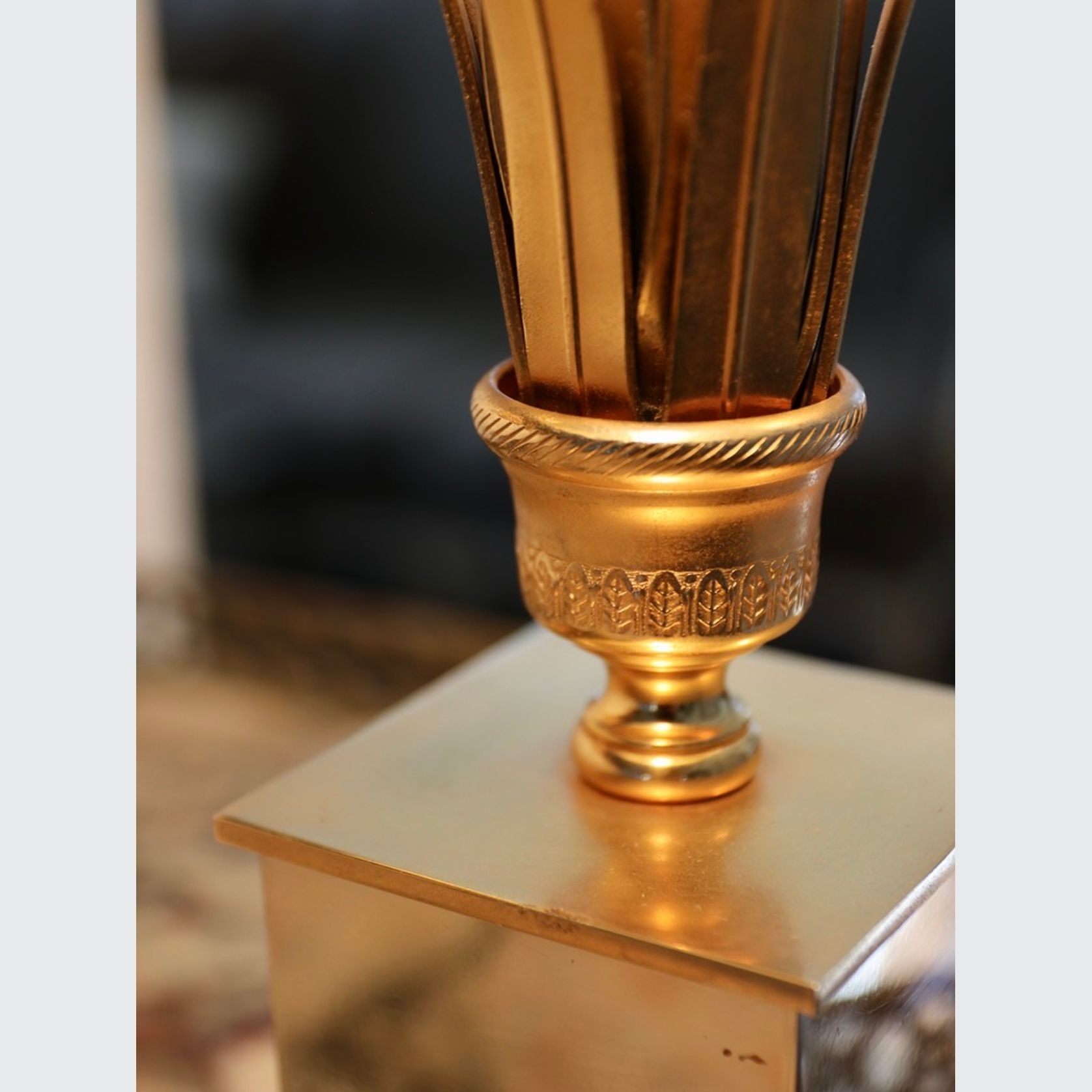 Boulanger Pineapple Brass And Chrome Table Lamp gallery detail image