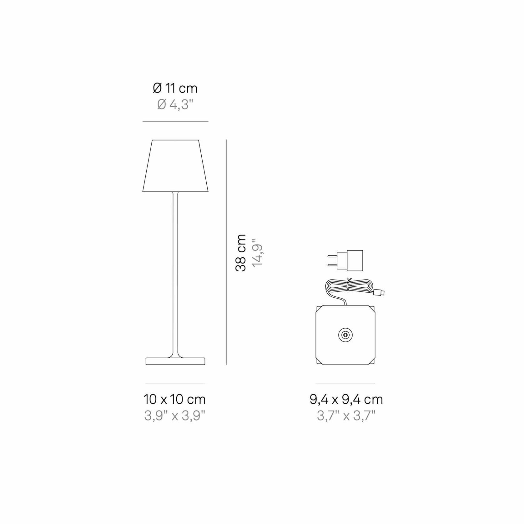 Poldina Metallic Table Lamp gallery detail image