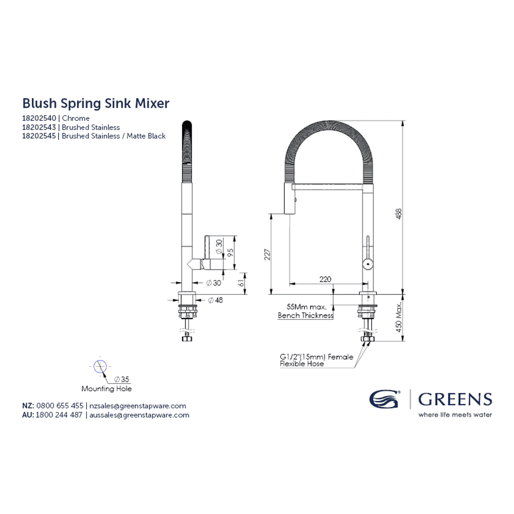 Blush Spring Sink Mixer gallery detail image