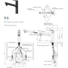 Taqua T-5 mixer tap with built-in filter (Matte Black) gallery detail image