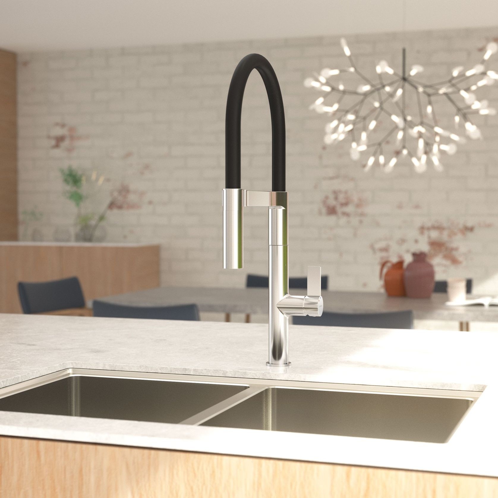 Liano II Pull Down Sink Mixer with Dual Spray gallery detail image