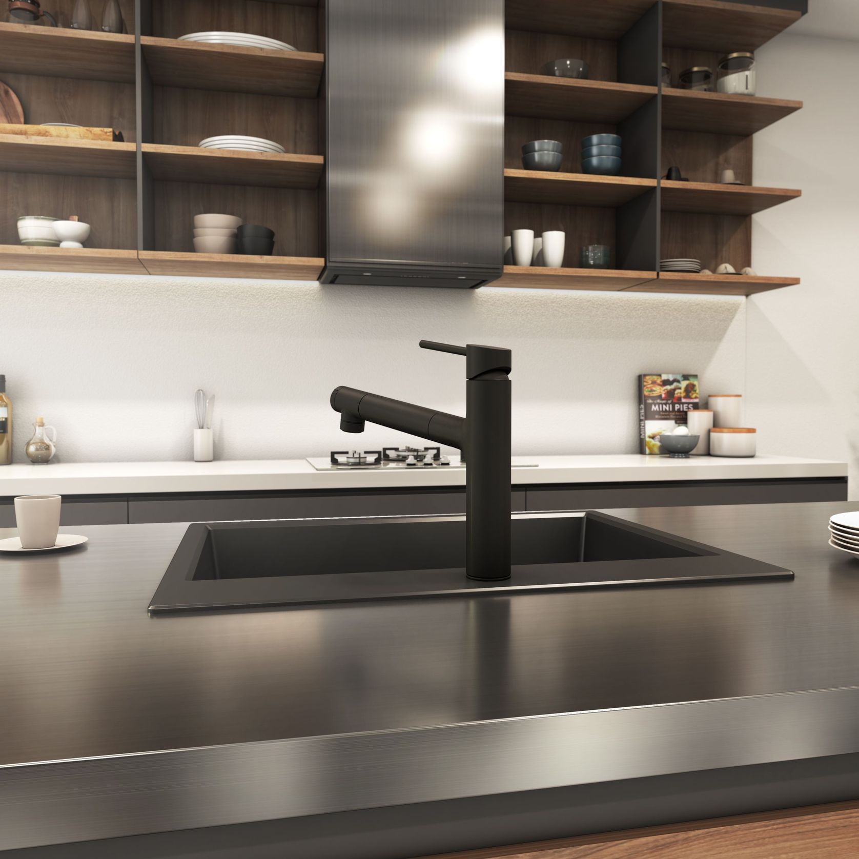 Taqua T-5 mixer tap with built-in filter (Matte Black) gallery detail image