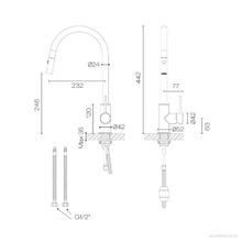 Tube Kitchen Mixer With Pull Out Spray gallery detail image