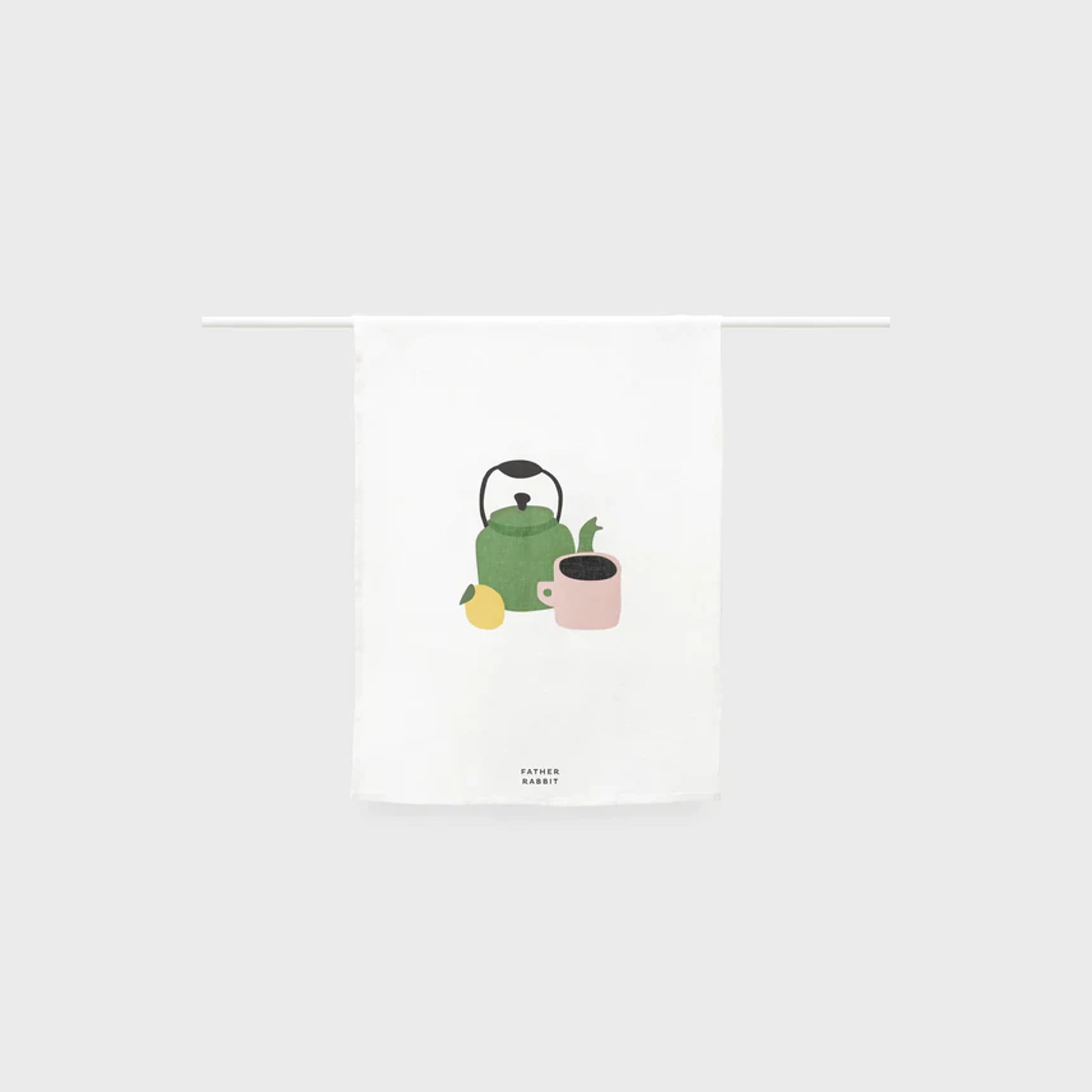 Teapot Linen Tea towel by Father Rabbit | 100% Linen gallery detail image