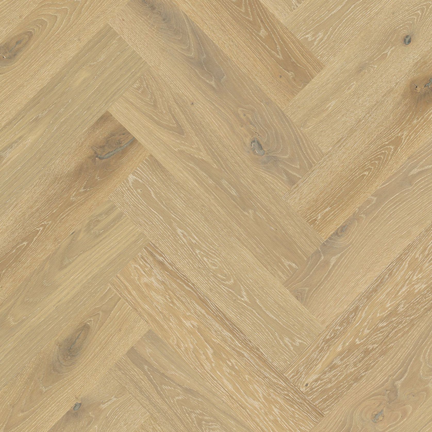 Nature's Oak Timber Blanc Herringbone Timber Flooring gallery detail image