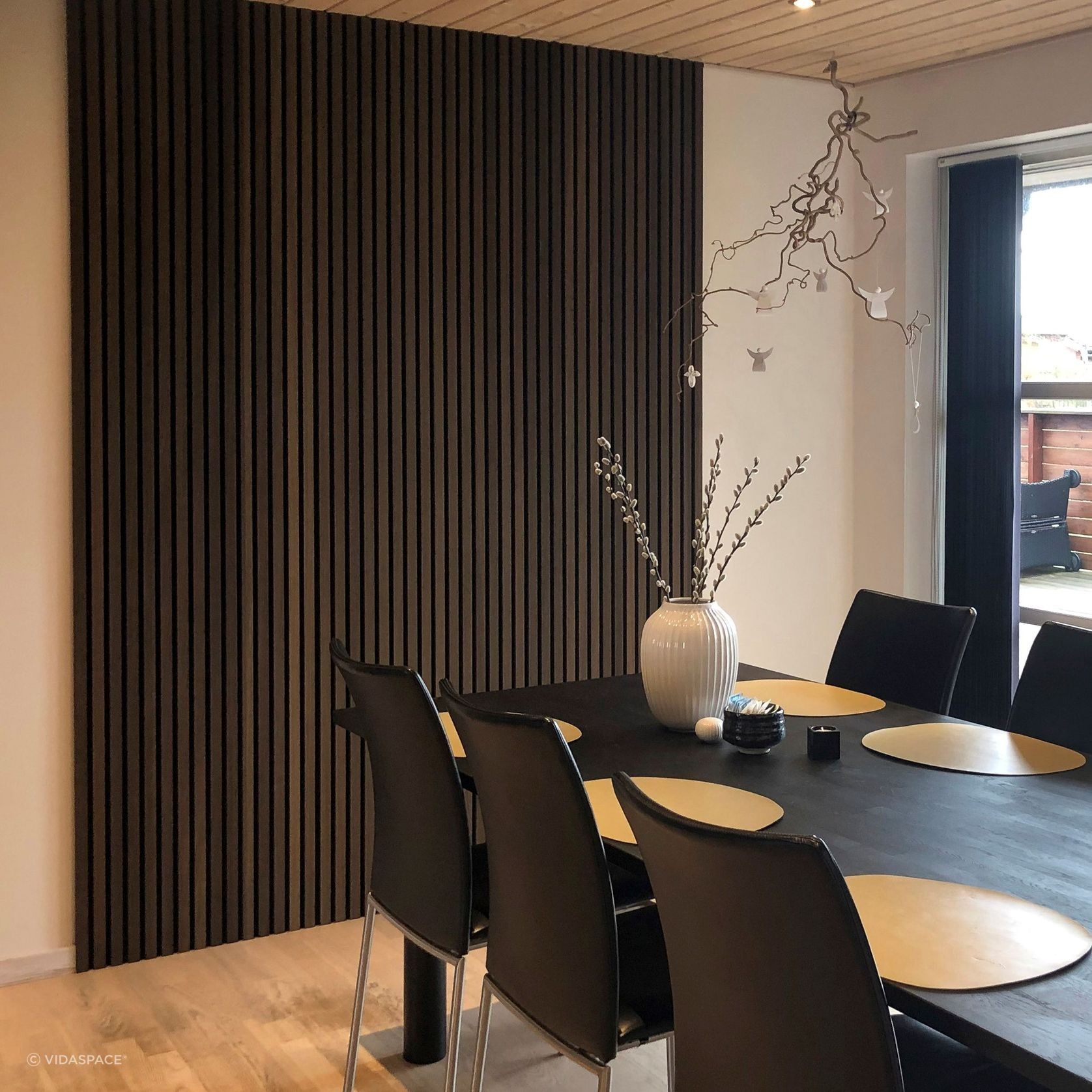 Smoked Oak Acoustic Timber Slat Panel gallery detail image