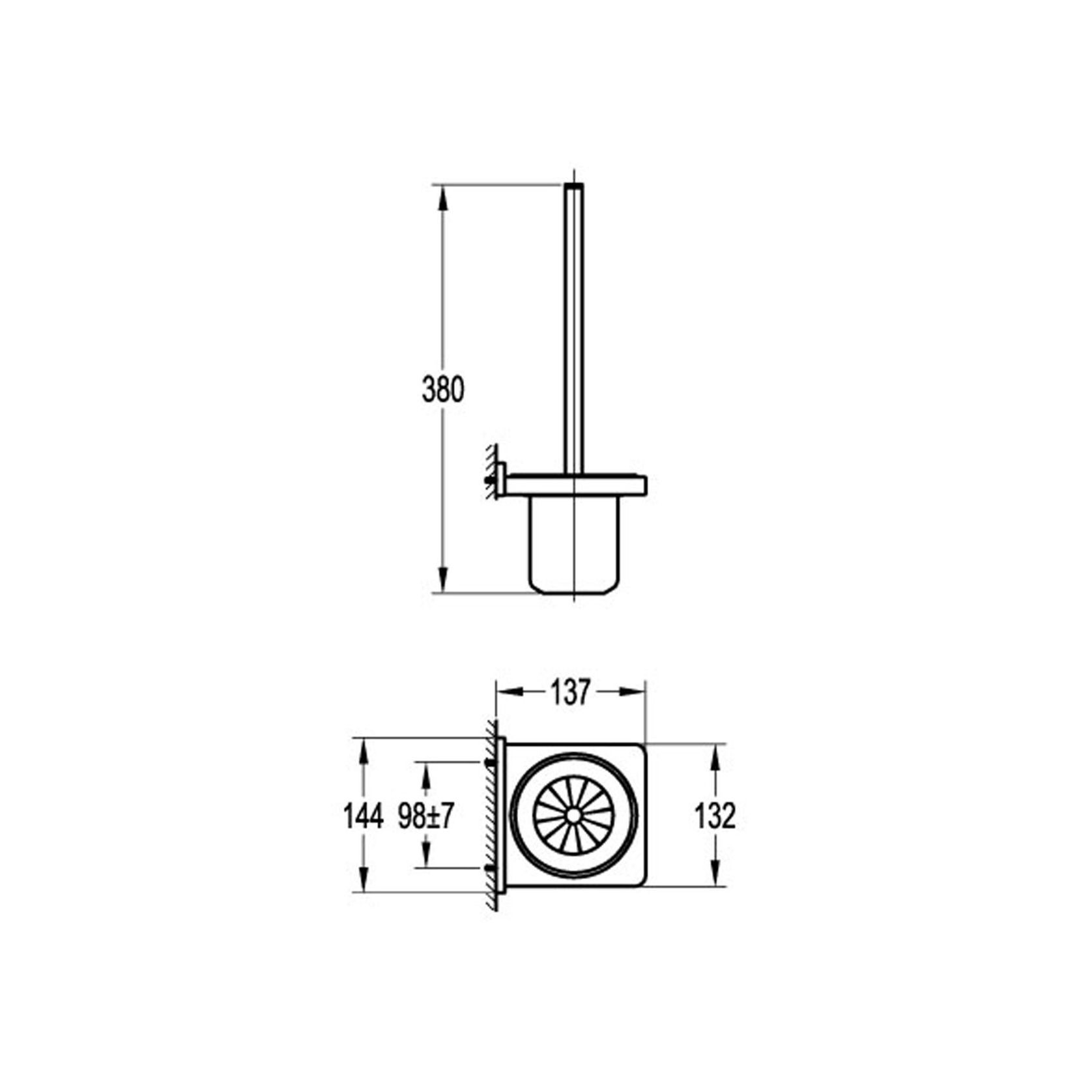 Cubic Toilet Brush Chrome gallery detail image