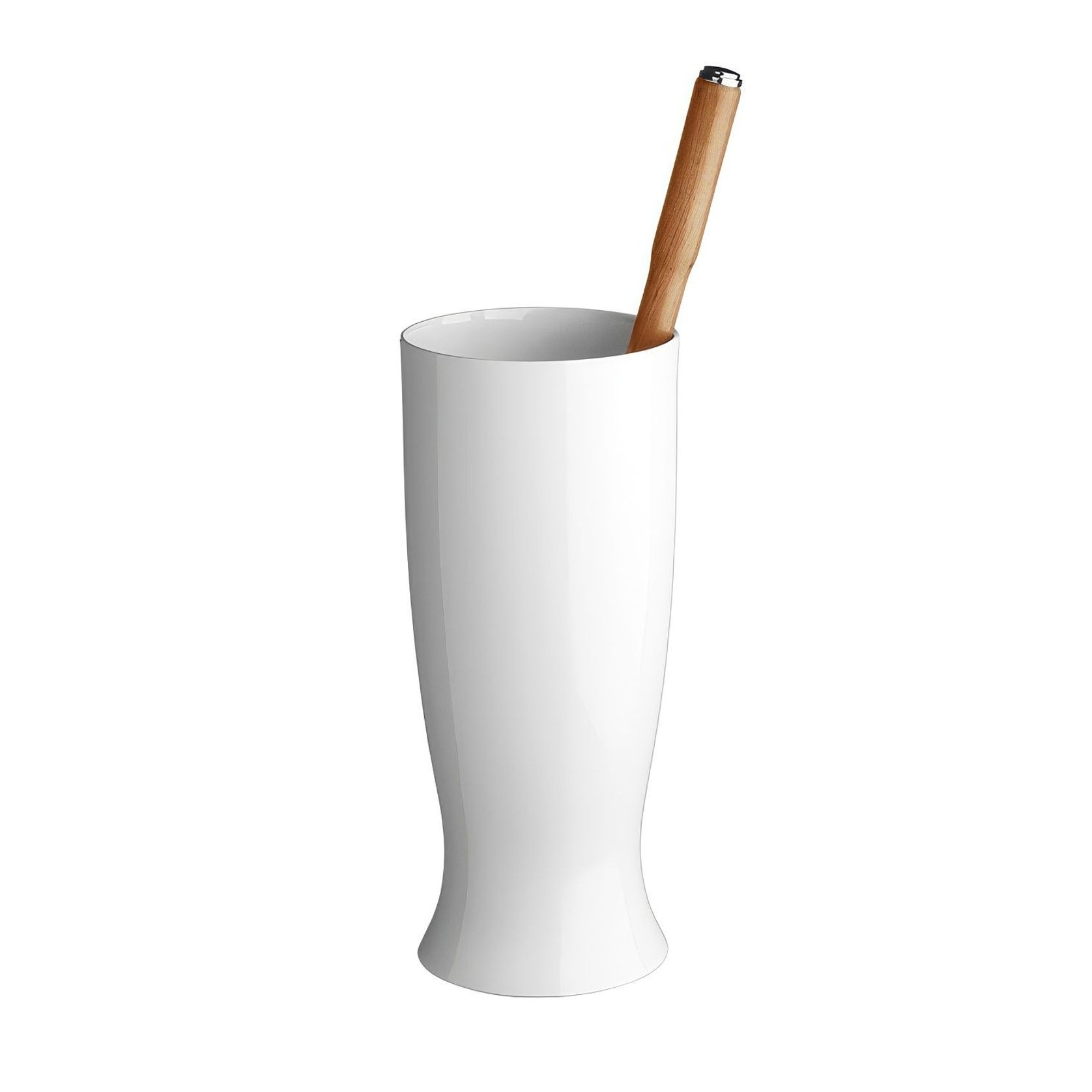 Fairfield - White ceramic toilet brush set gallery detail image