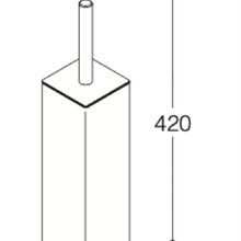 Blade Toilet Brush Holder by Boffi gallery detail image