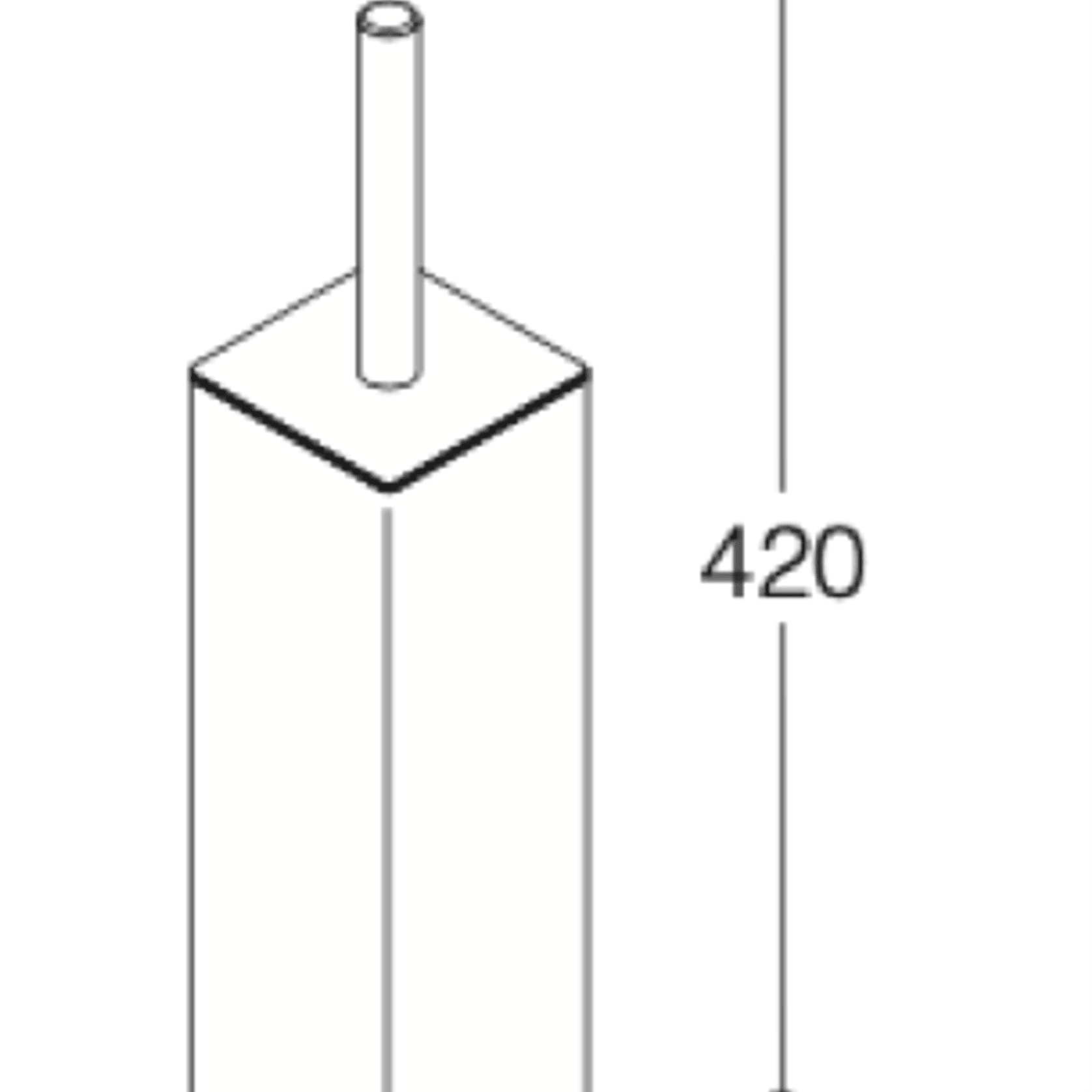 Blade Toilet Brush Holder by Boffi gallery detail image