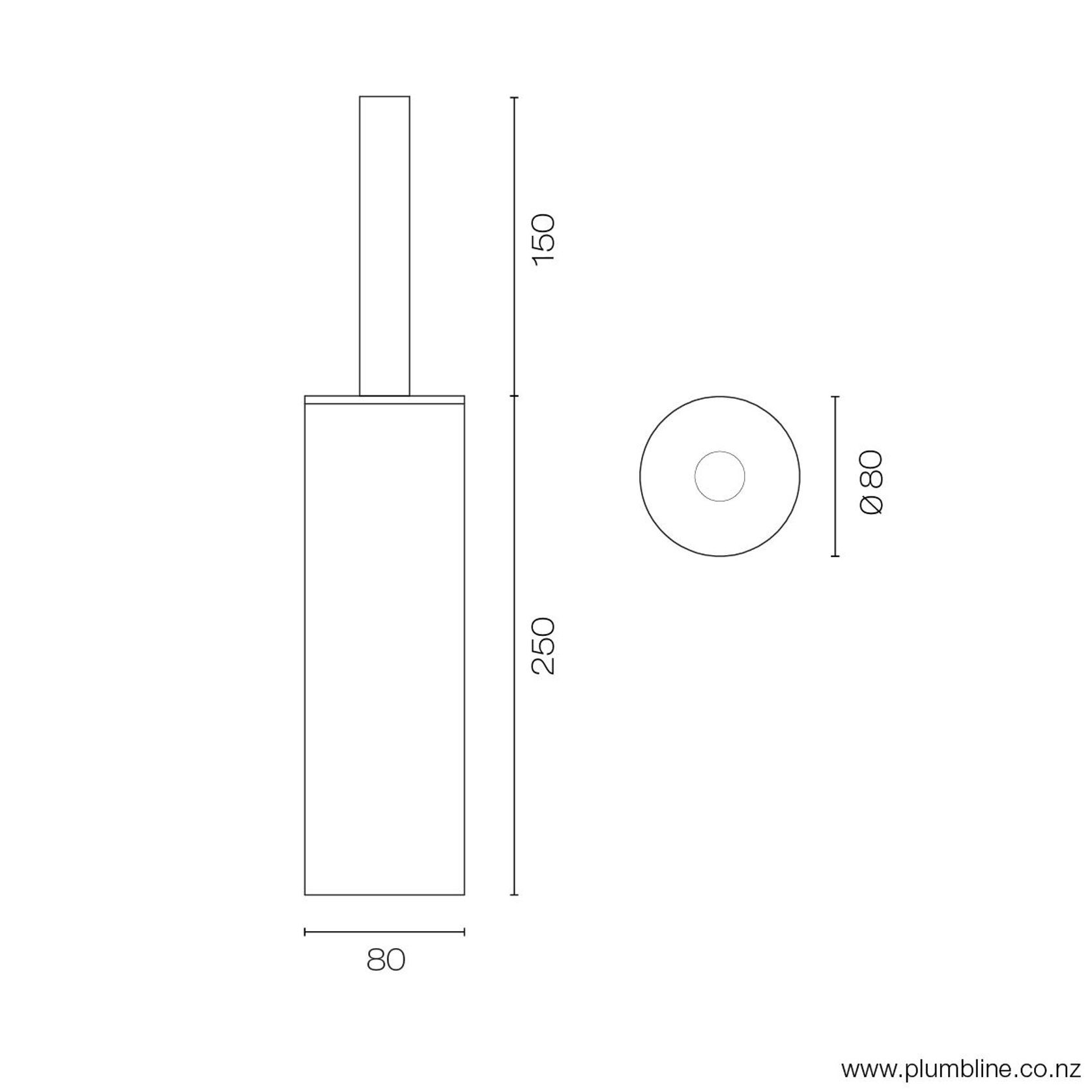 Young Wall Mount Toilet Brush gallery detail image