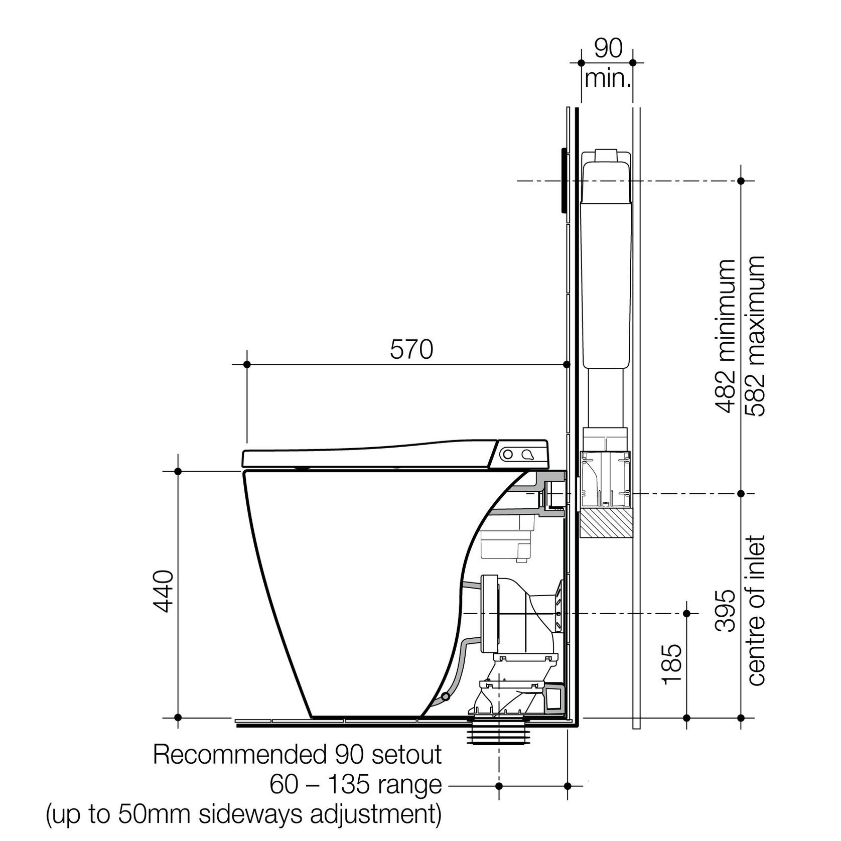 Urbane II Bidet Back Toilet Pan gallery detail image