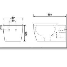 Luci Wall Hung Pan Slim Seat Rimless Gloss White gallery detail image