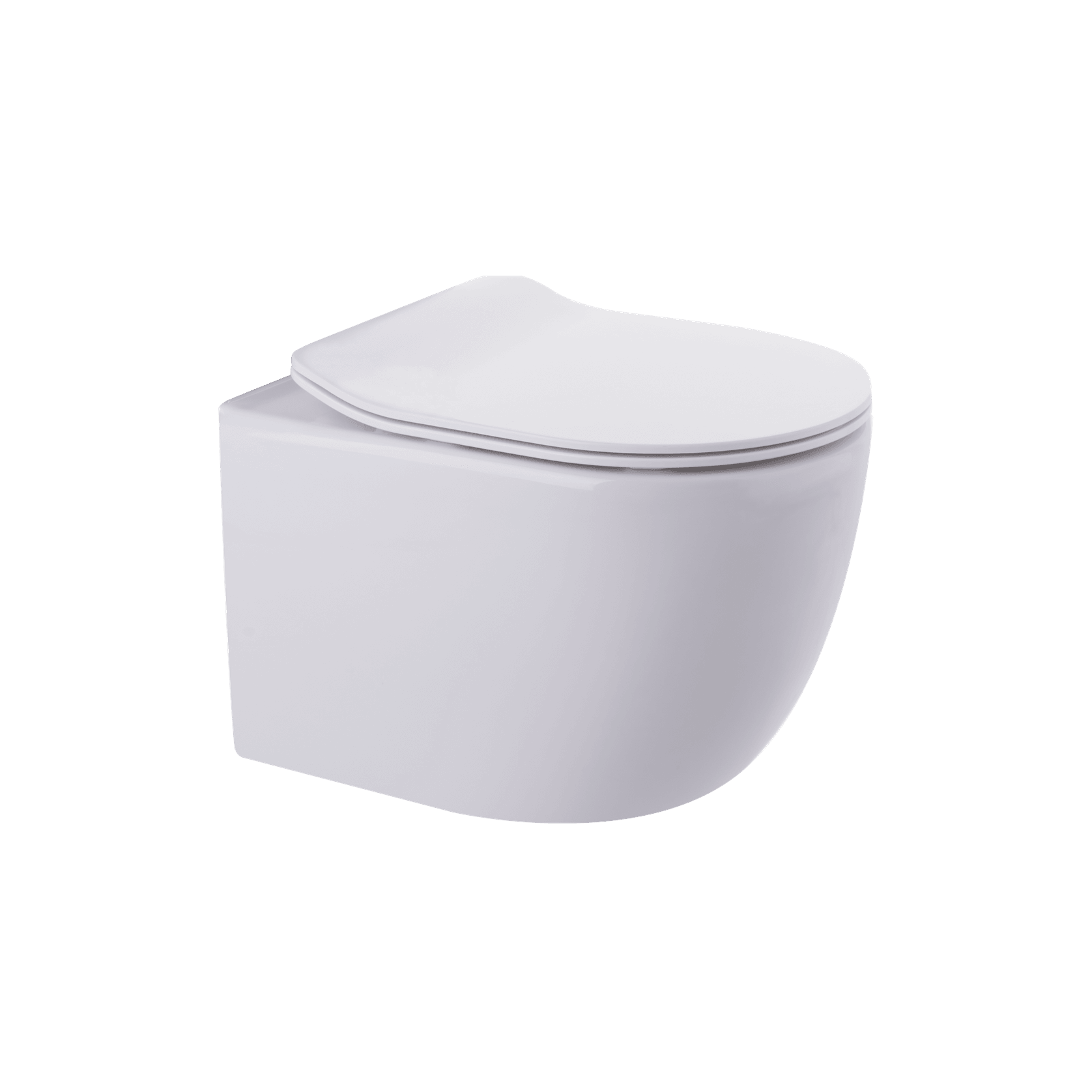 Luci Wall Hung Pan Slim Seat Rimless Gloss White gallery detail image